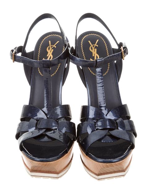 ysl tribute flat sandals|saint laurent tribute platform sandals.